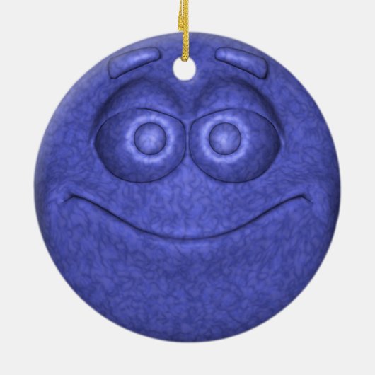 Blauwe marmer keramisch ornament (Achterkant)