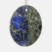 Blauwe marmer keramisch ornament (Rechts)