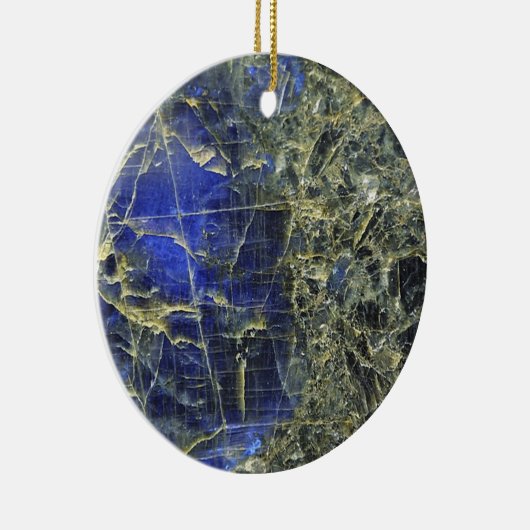 Blauwe marmer keramisch ornament (Rechts)