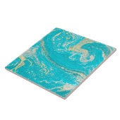 Blauwe marmer keramische Tegel Tegeltje (Zijkant)