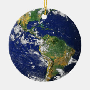 Blauwe marmer ketting keramisch ornament