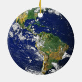 Blauwe marmer ketting keramisch ornament (Achterkant)