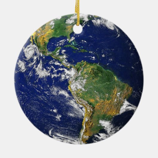 Blauwe marmer ketting keramisch ornament (Achterkant)