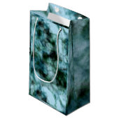 Blauwe marmer klein cadeauzakje (Voorkant Gekanteld)