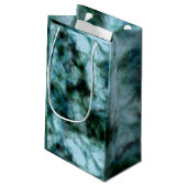 Blauwe marmer klein cadeauzakje (Achterkant Gekanteld)