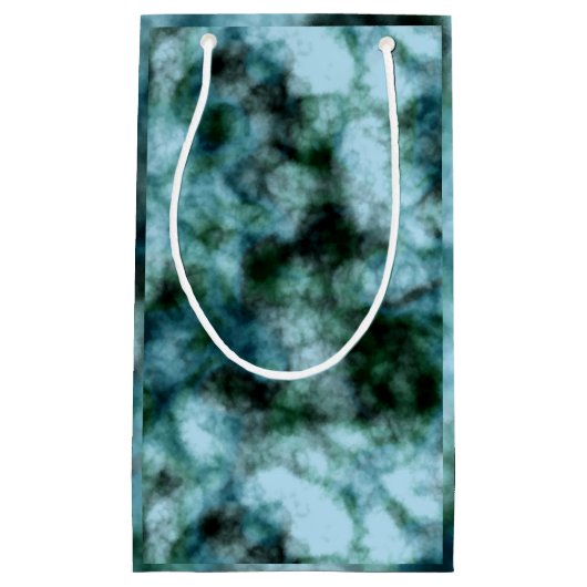 Blauwe marmer klein cadeauzakje (Voorkant)