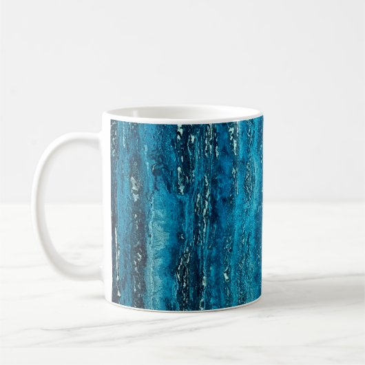 Blauwe marmer koffiemok (Links)