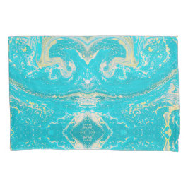 Blauwe marmer kussensloop