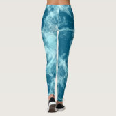 Blauwe marmer leggings (Achterkant)