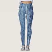 Blauwe marmer leggings (Voorkant)