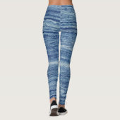 Blauwe marmer leggings (Achterkant)