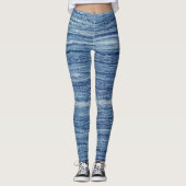 Blauwe marmer leggings (Voorkant)