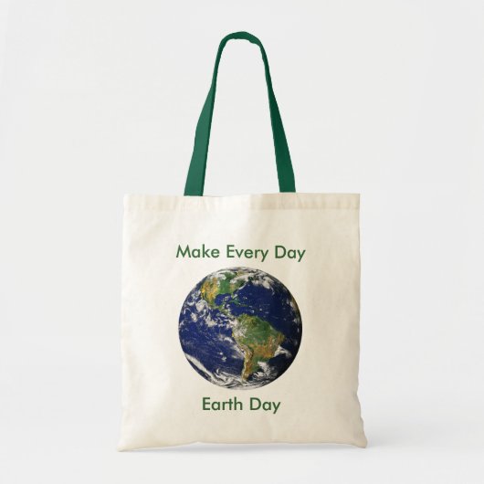 Blauwe marmer_Make Elke dag Dag Aarde Dag Tote Bag (Voorkant)