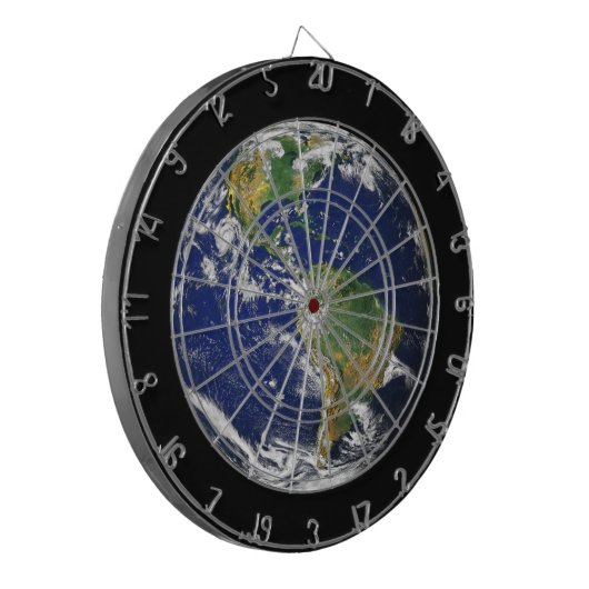 Blauwe marmer_Make elke dag Dag Aarde Dartbord (Voorkant Links)