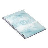 Blauwe marmer Mandala-pastel-laptop kalmeren Notitieboek (Rechterzijde)