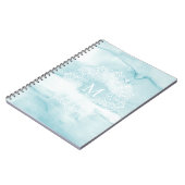 Blauwe marmer Mandala-pastel-laptop kalmeren Notitieboek (Linkerzijde)