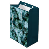 Blauwe marmer medium cadeauzakje (Achterkant Gekanteld)