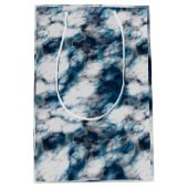Blauwe marmer medium cadeauzakje (Voorkant)