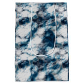 Blauwe marmer medium cadeauzakje (Achterkant)