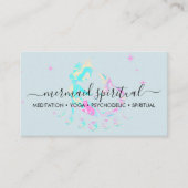 Blauwe marmer Mermaid moon spiritueel zodiac Visitekaartje (Voorkant)