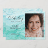 Blauwe marmer met fotografering van het leven kaart (Voorkant / Achterkant)