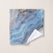 Blauwe marmer met Gold Black  decor Bad Handdoek (Wasdoekje)
