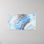 Blauwe marmer met Gold Black  decor Canvas Afdruk (Voorkant)