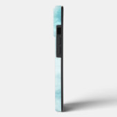 Blauwe marmer met naam Case-Mate iPhone case (Achterkant / Links)