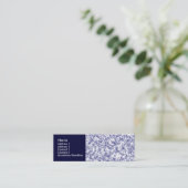 Blauwe marmer mini visitekaartje (Staand voorkant)