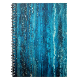 Blauwe marmer notitieboek