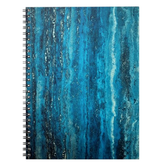 Blauwe marmer notitieboek (Voorkant)