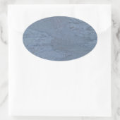 Blauwe marmer Oval Sticker (Tas)