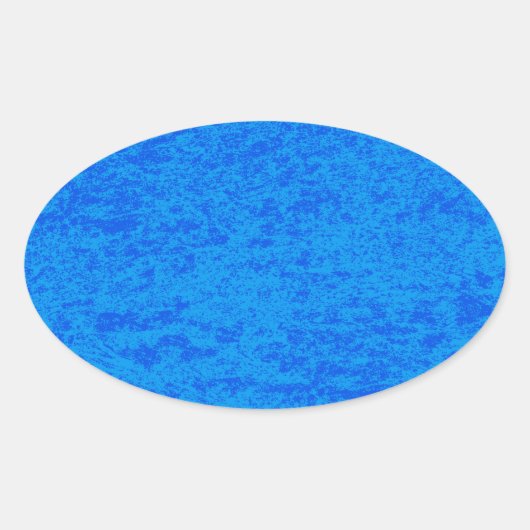 Blauwe marmer Oval Sticker (Voorkant)