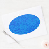 Blauwe marmer Oval Sticker (Envelop)