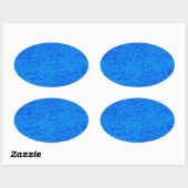 Blauwe marmer Oval Sticker (Vel)