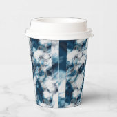 Blauwe marmer papieren bekers (Rechts)