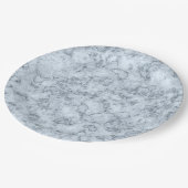 Blauwe marmer papieren bordje (Gekanteld)