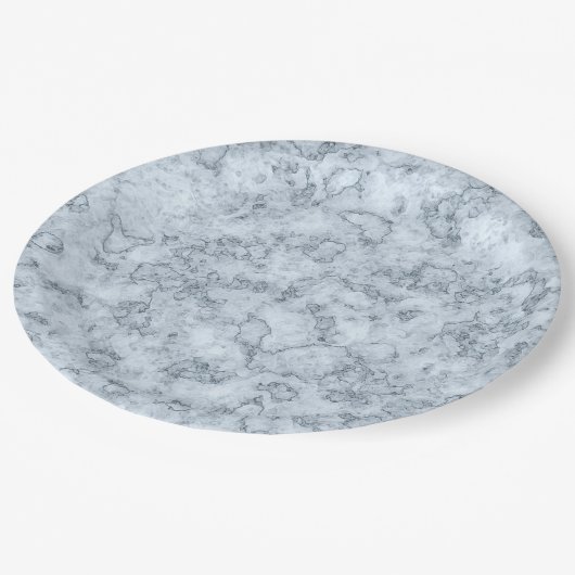 Blauwe marmer papieren bordje (Gekanteld)