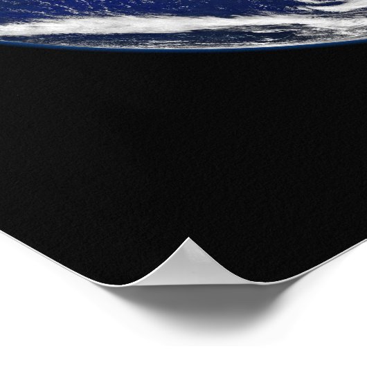 Blauwe marmer poster (Hoek)