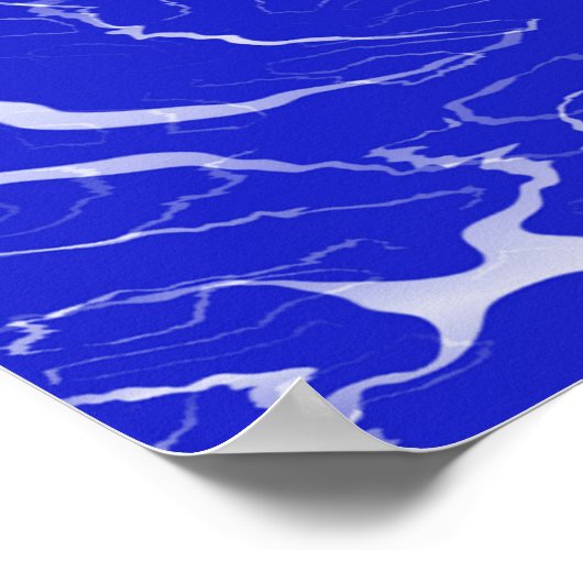 Blauwe marmer... poster (Hoek)