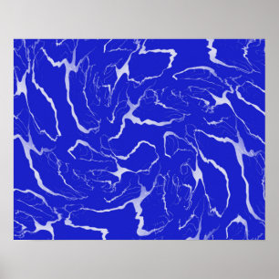 Blauwe marmer... poster