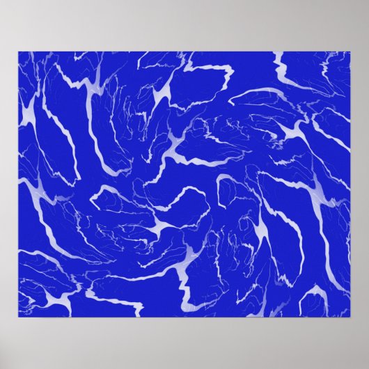 Blauwe marmer... poster (Voorkant)
