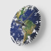 Blauwe marmer ronde klok (Hoek)