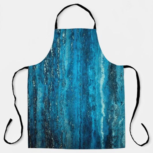 Blauwe marmer schort (Voorkant)