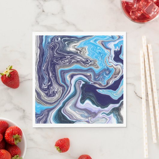 Blauwe marmer servet (Insitu)