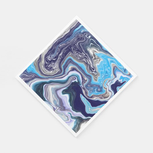 Blauwe marmer servet (Hoek)