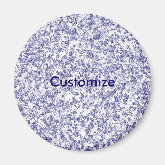 Blauwe marmer - Sjabloon Magneet (Voorkant)