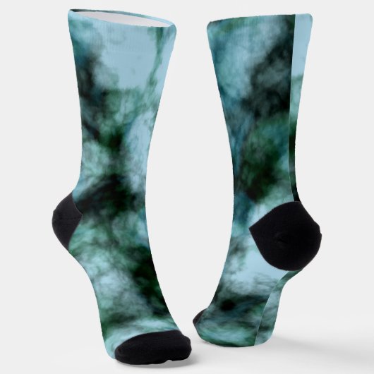 Blauwe marmer sokken (Gebogen)