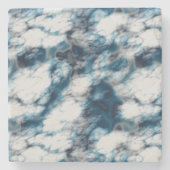 Blauwe marmer stenen onderzetter (Voorkant)