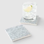 Blauwe marmer stenen onderzetter (Zijkant)